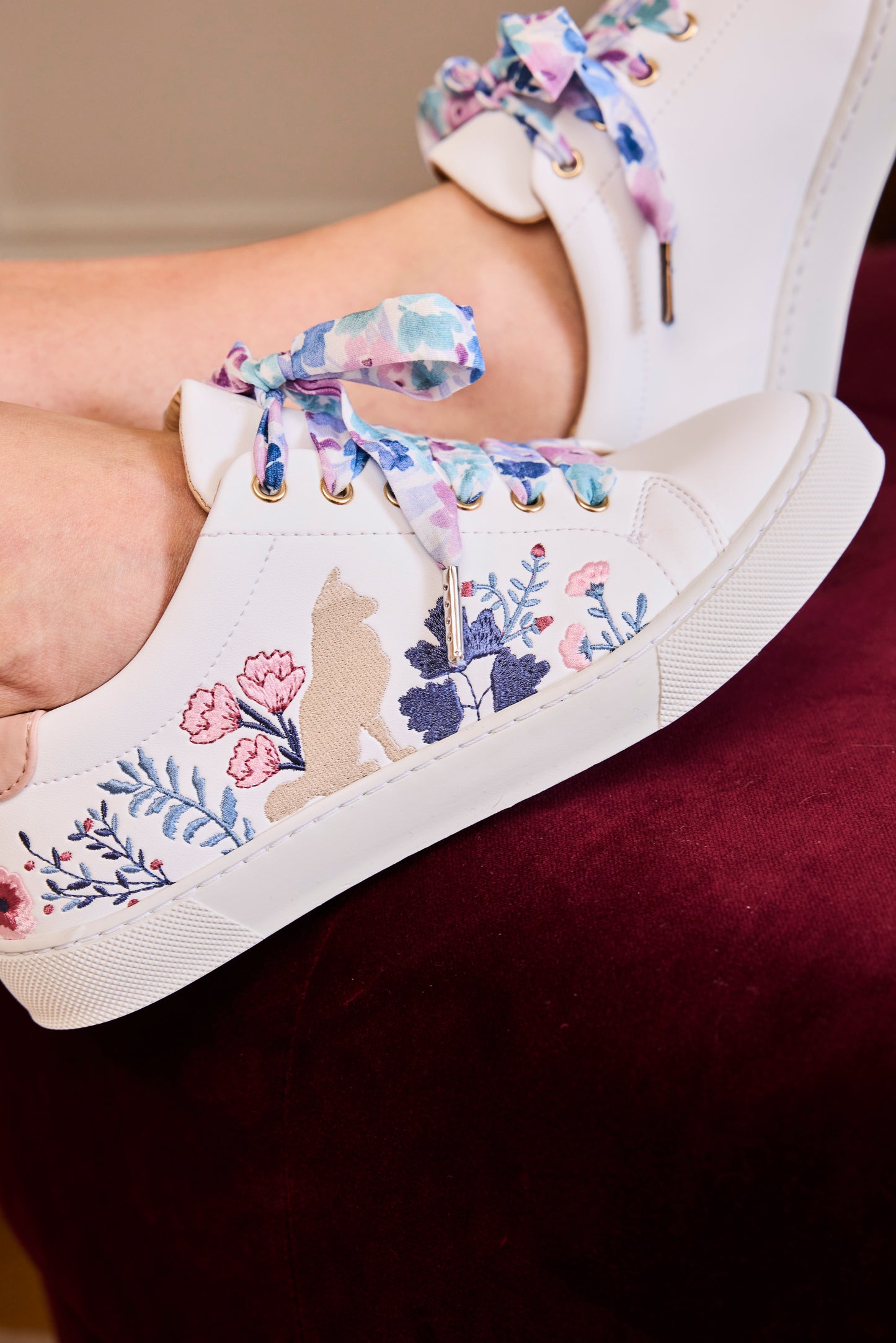 Lacets fleuris pastel - Lacets originaux chaussures | Mon Lacet Français