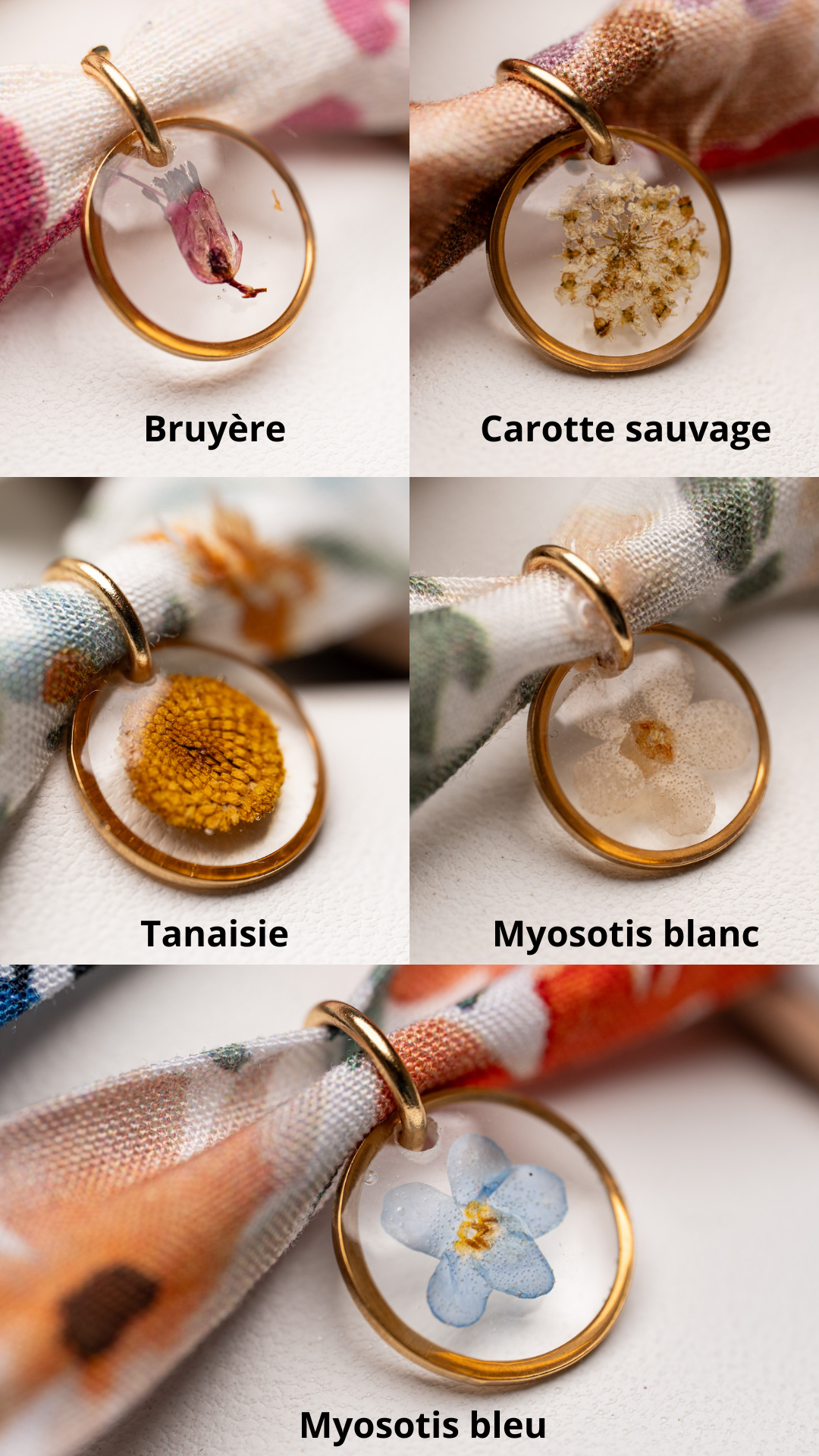 Myosotis blanc - Bijoux de lacets