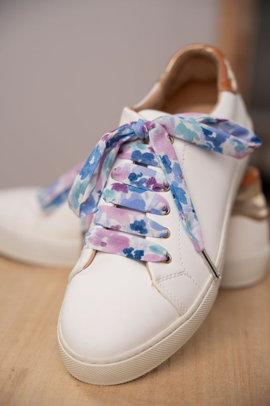 Lacets fleuris pastel - Lacets originaux chaussures | Mon Lacet Français