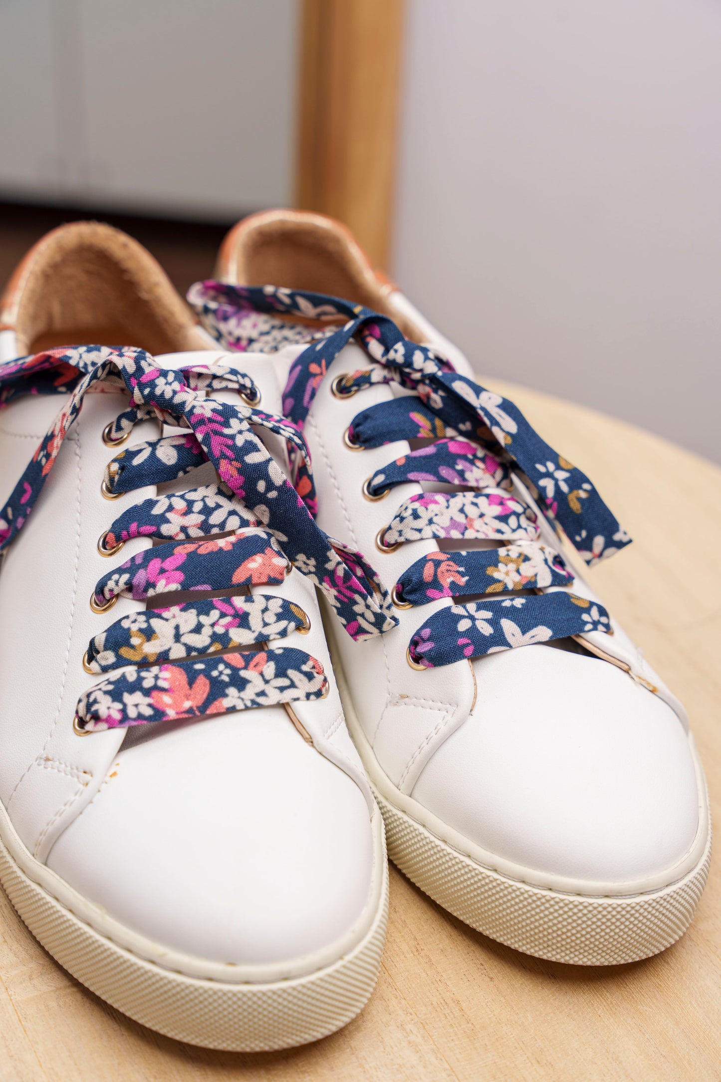 Lacets fleuris bleus - Lacets originaux chaussures | Mon Lacet Français