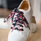 Lacets noirs fleuris - Lacets originaux chaussures | Mon Lacet Français