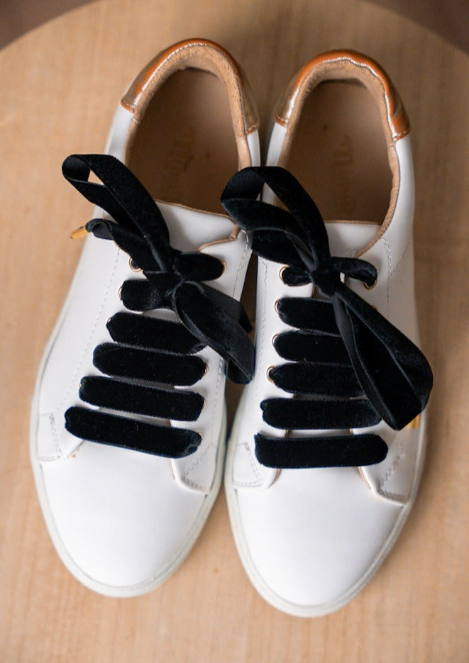 Lacets velours noir - Lacets originaux chaussures | Mon Lacet Français