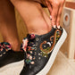 Lacets fleuris noir et rose - Lacets originaux chaussures | Mon Lacet Français