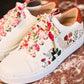 Lacets fleuris rose et vert - Lacets originaux chaussures | Mon Lacet Français
