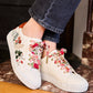 Lacets fleuris rose et vert - Lacets originaux chaussures | Mon Lacet Français