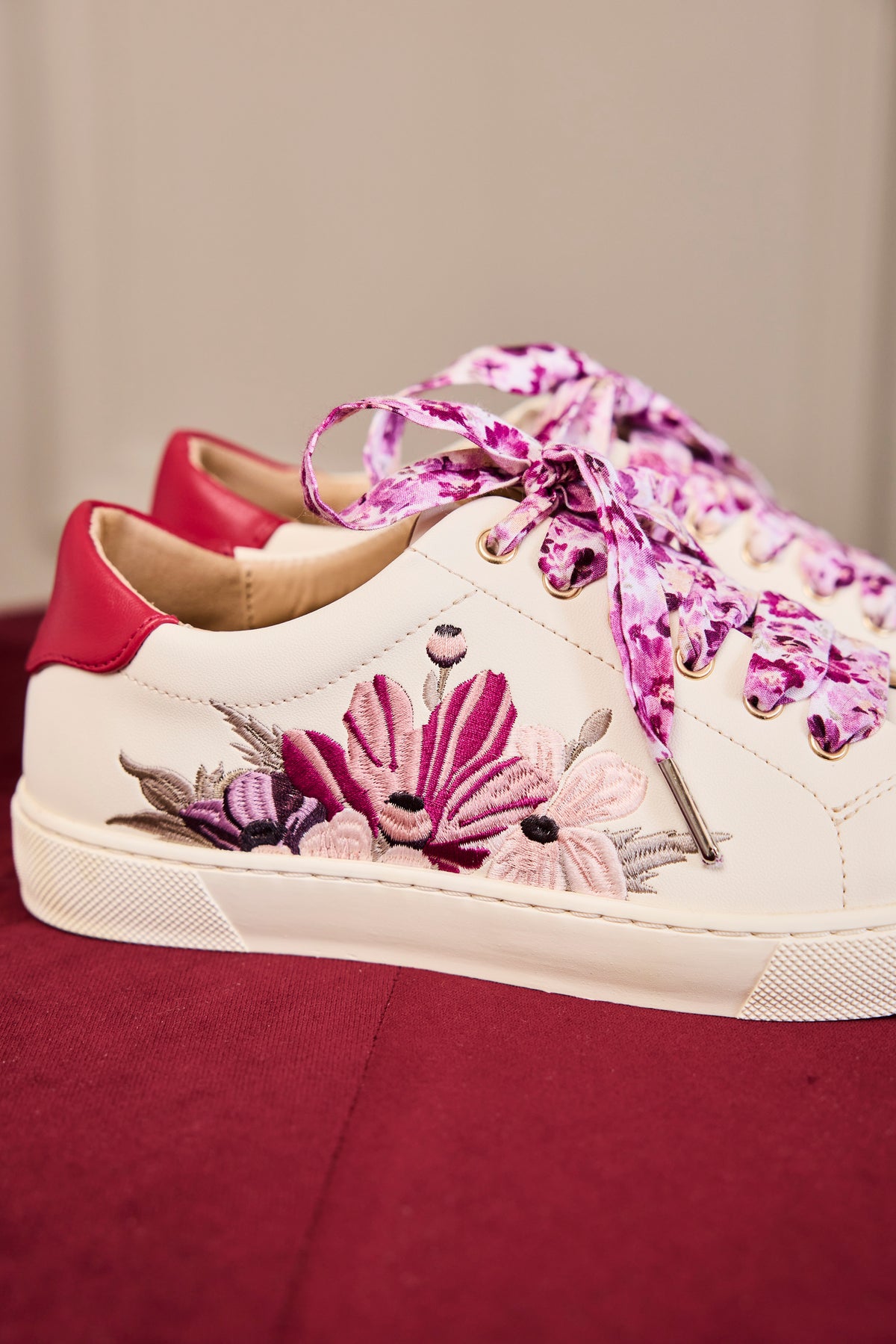 Lacets fleuris violets - Lacets originaux chaussures | Mon Lacet Français