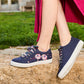 Lacets fleuris bleus - Lacets originaux chaussures | Mon Lacet Français