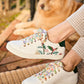 Lacets fleuris blancs - Lacets originaux chaussures | Mon Lacet Français
