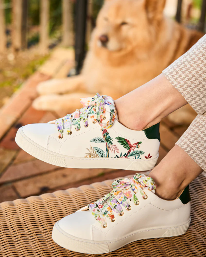 Lacets fleuris blancs - Lacets originaux chaussures | Mon Lacet Français