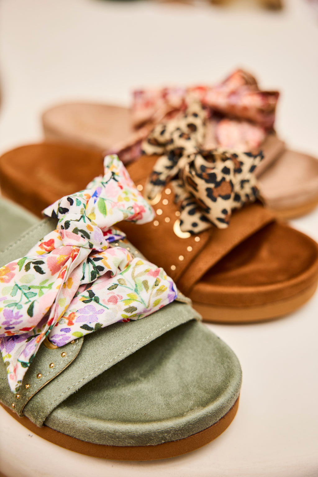 Rubans fleuris blancs pour sandales Dune - Chaussures Femmes | Mon Lacet Français