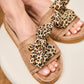 Sandales beiges avec rubans léopard - Chaussures Femmes | Mon Lacet Français