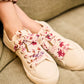 Lacets fleuris rose et marron - Lacets originaux chaussures | Mon Lacet Français