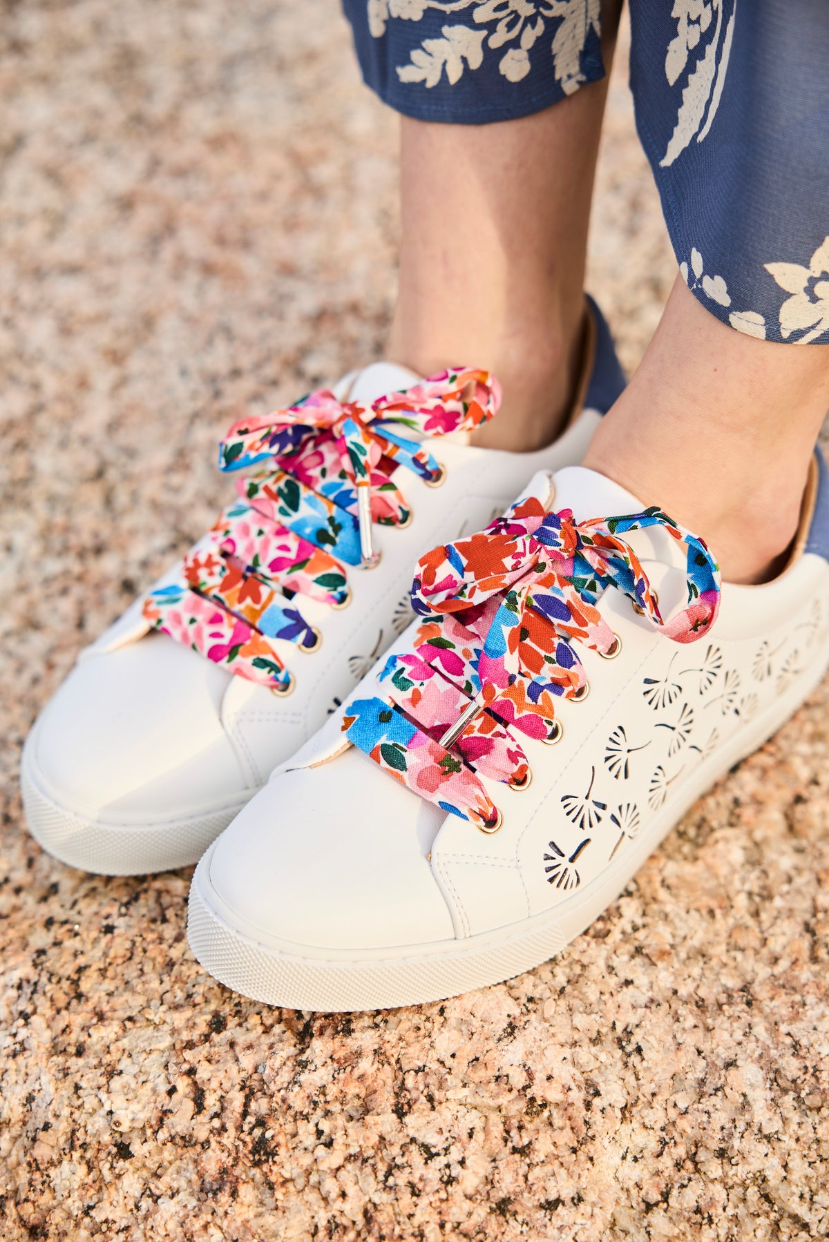 Lacets fleuris colorés - Lacets originaux chaussures | Mon Lacet Français