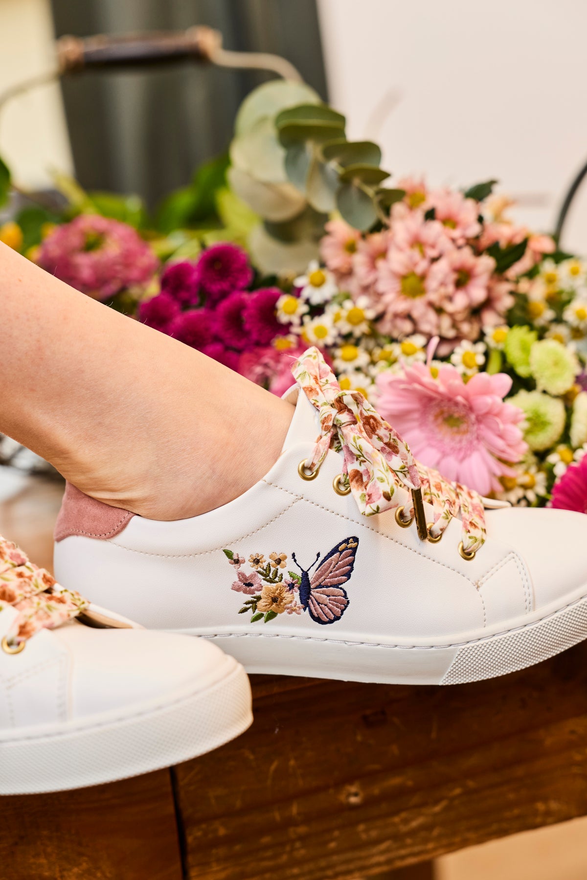 Lacets fleuris automnal - Lacets originaux chaussures | Mon Lacet Français