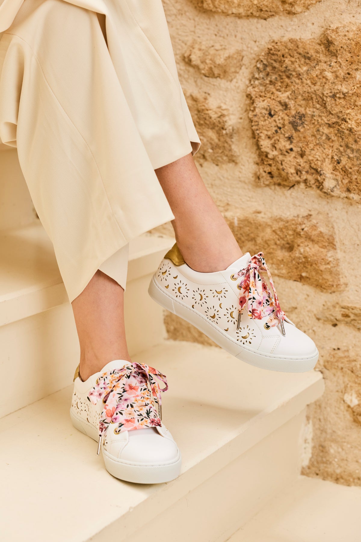 Lacets fleuris printaniers - Lacets originaux chaussures | Mon Lacet Français