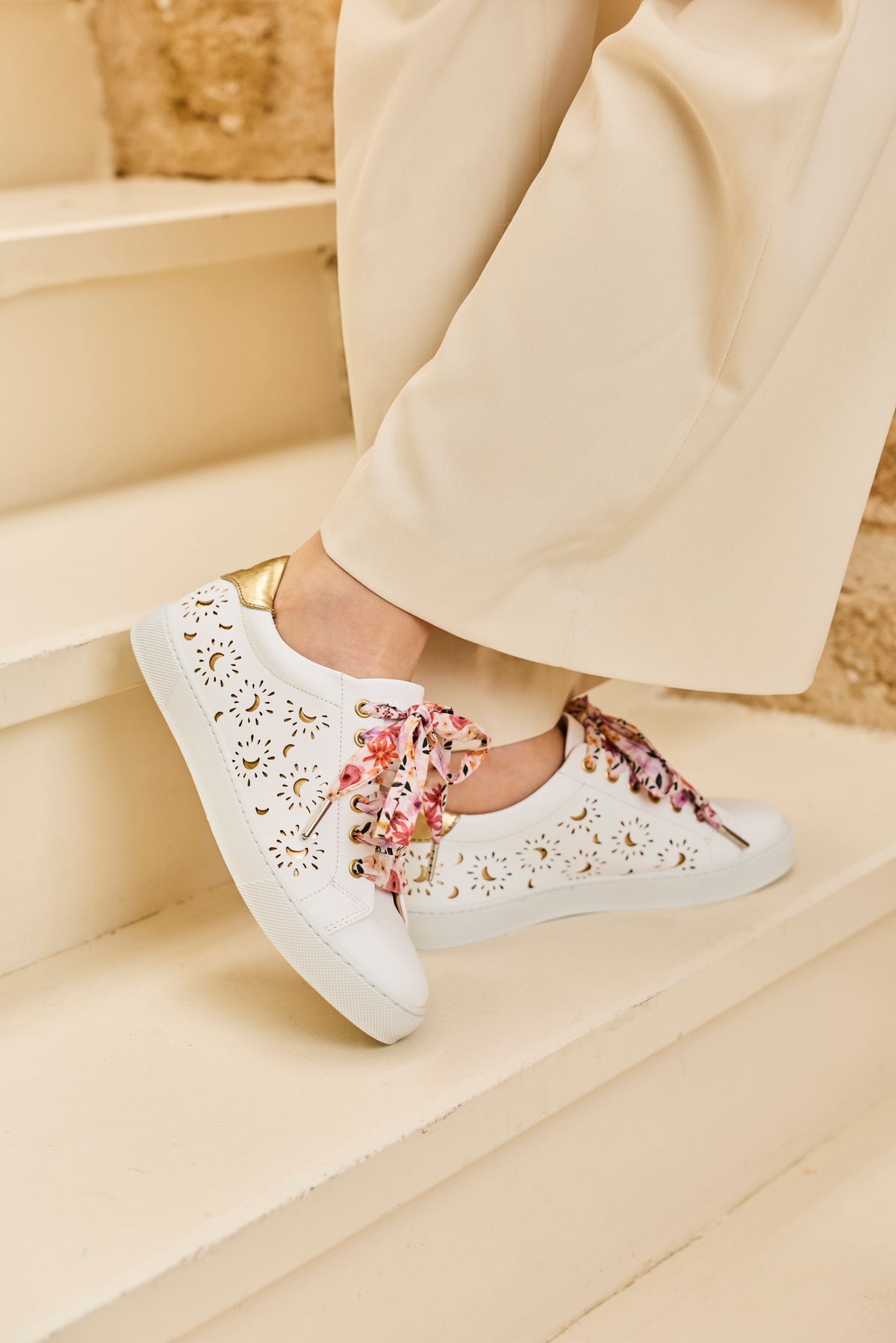 Lacets fleuris printaniers - Lacets originaux chaussures | Mon Lacet Français