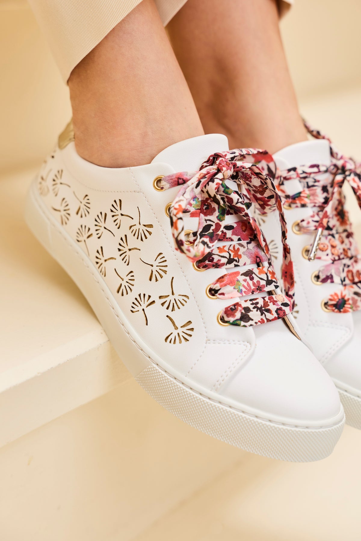 Lacets fleuris roses - Lacets originaux chaussures | Mon Lacet Français