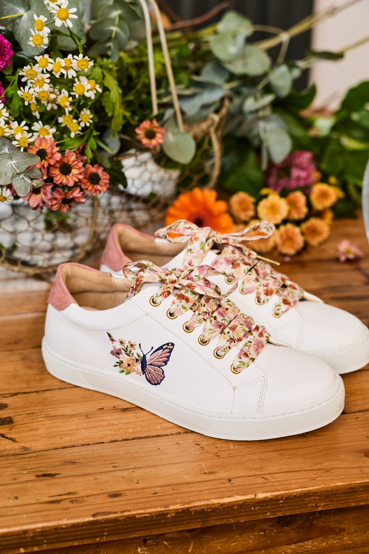 Lacets fleuris automnal - Lacets originaux chaussures | Mon Lacet Français