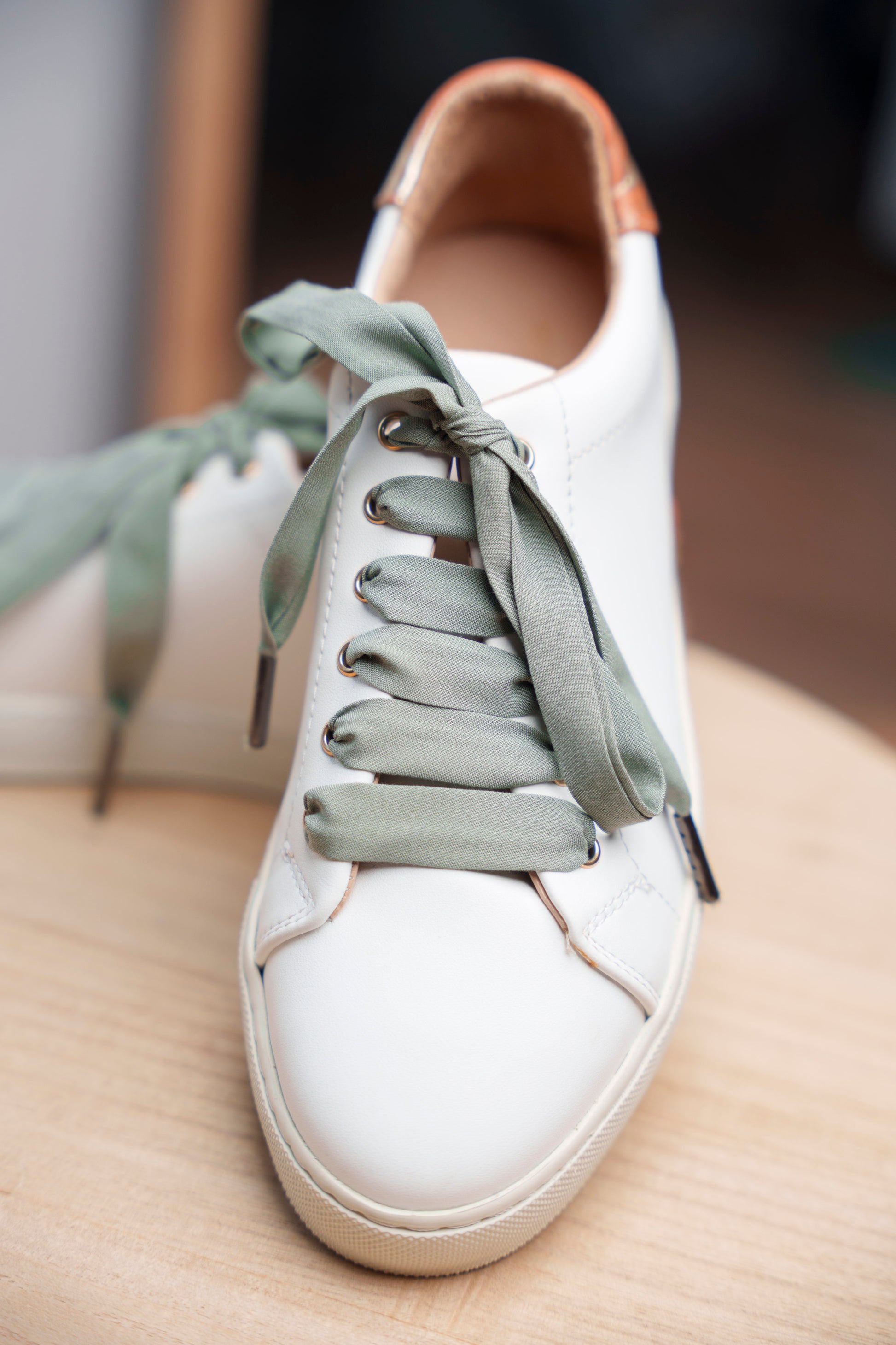 Lacets vert sauge - Lacets originaux chaussures | Mon Lacet Français