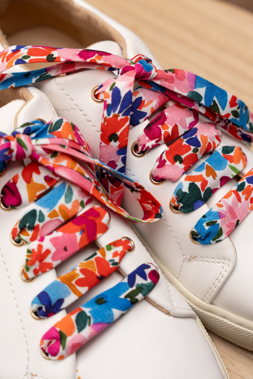 Lacets fleuris colorés - Lacets originaux chaussures | Mon Lacet Français