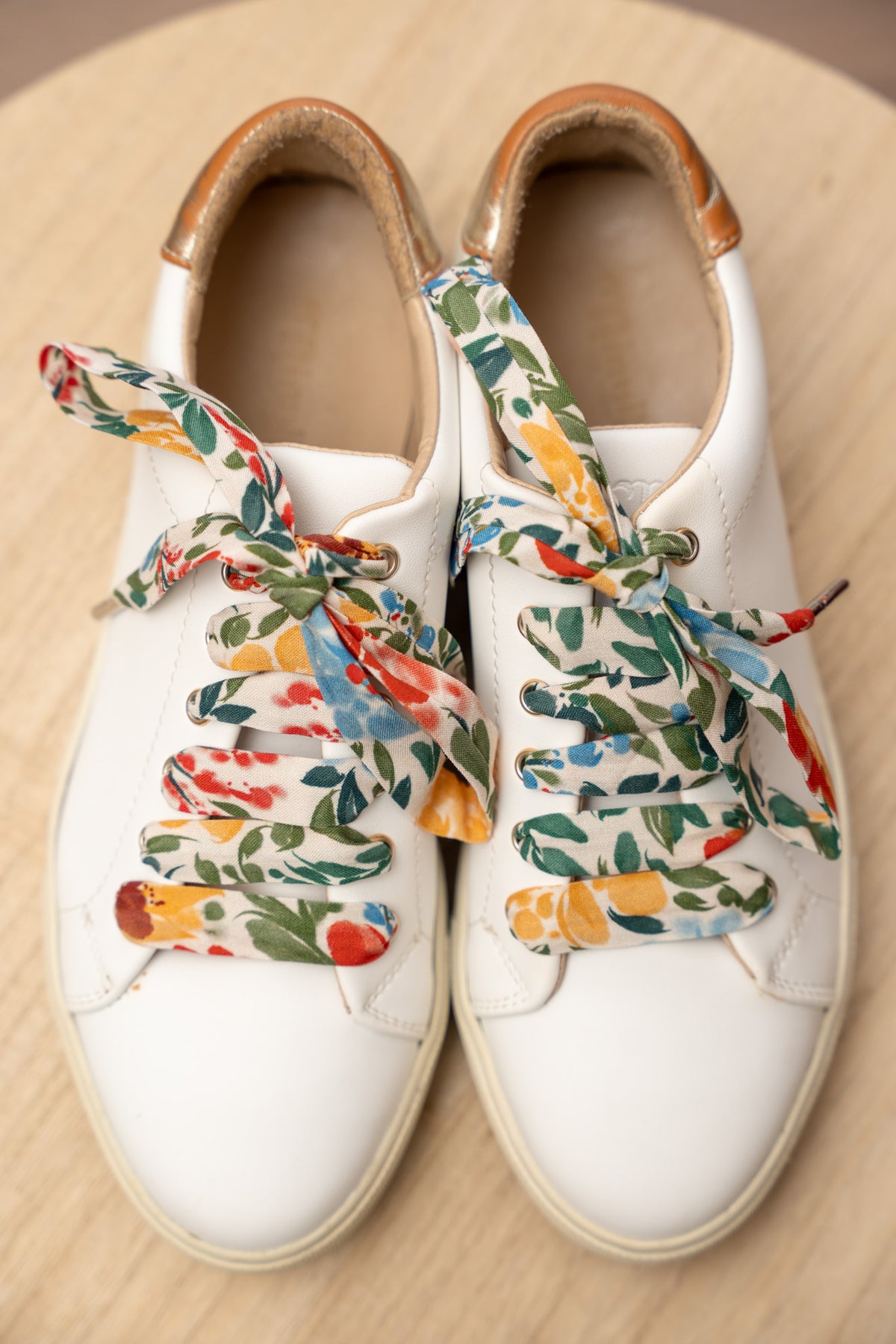 Lacets fleuris verts - Lacets originaux chaussures | Mon Lacet Français