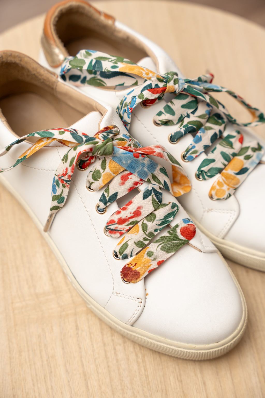 Lacets fleuris verts - Lacets originaux chaussures | Mon Lacet Français