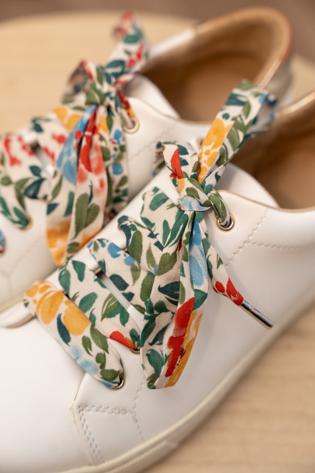 Lacets fleuris verts - Lacets originaux chaussures | Mon Lacet Français