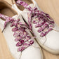 Lacets fleuris violets - Lacets originaux chaussures | Mon Lacet Français