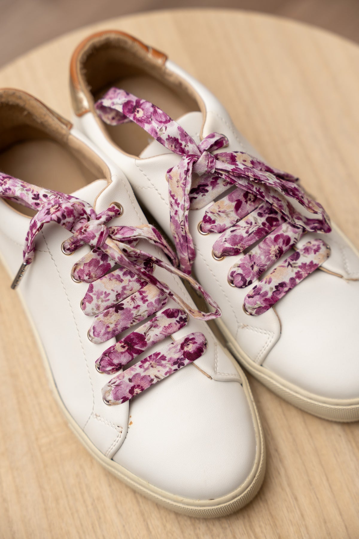 Lacets fleuris violets - Lacets originaux chaussures | Mon Lacet Français