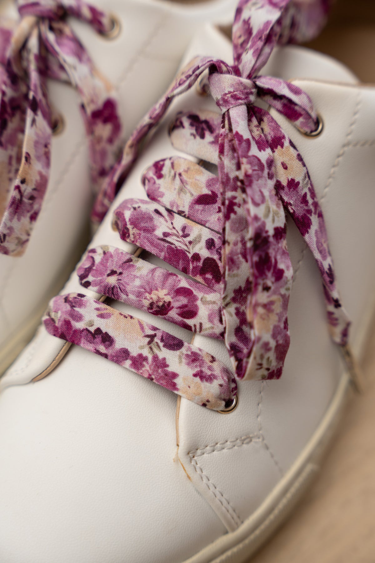 Lacets fleuris violets - Lacets originaux chaussures | Mon Lacet Français