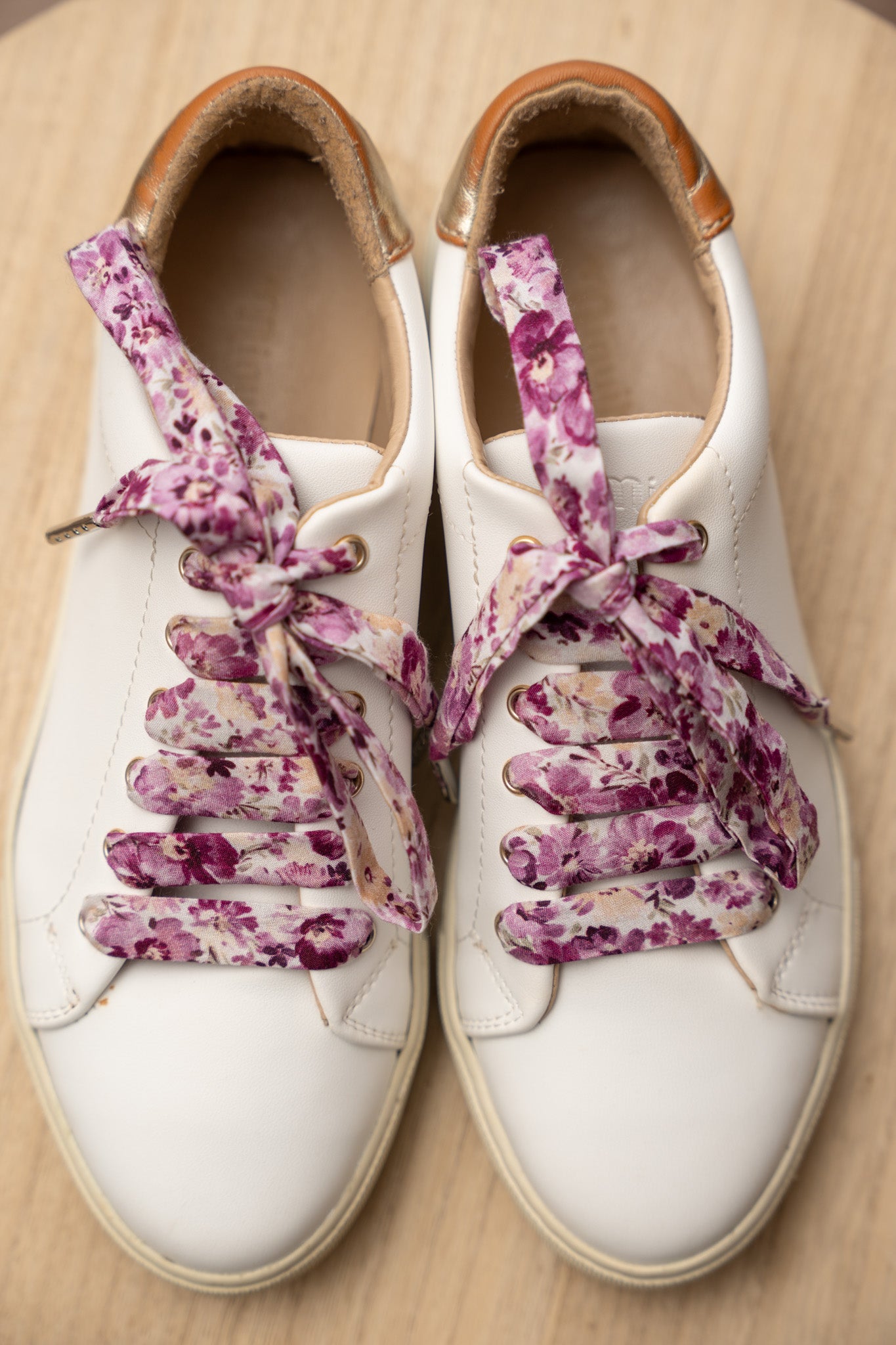 Lacets fleuris violets - Lacets originaux chaussures | Mon Lacet Français