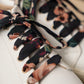 Lacets fleuris noir et rose - Lacets originaux chaussures | Mon Lacet Français