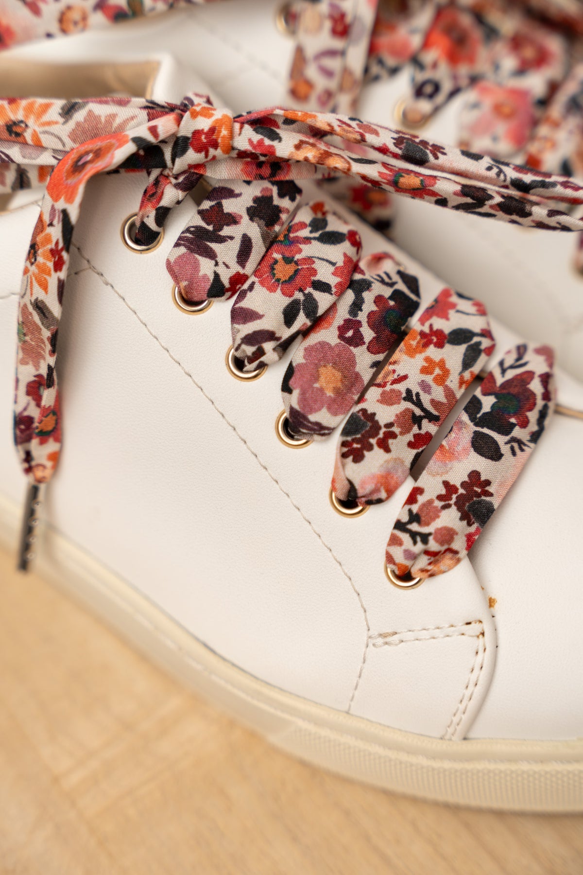 Lacets fleuris roses - Lacets originaux chaussures | Mon Lacet Français