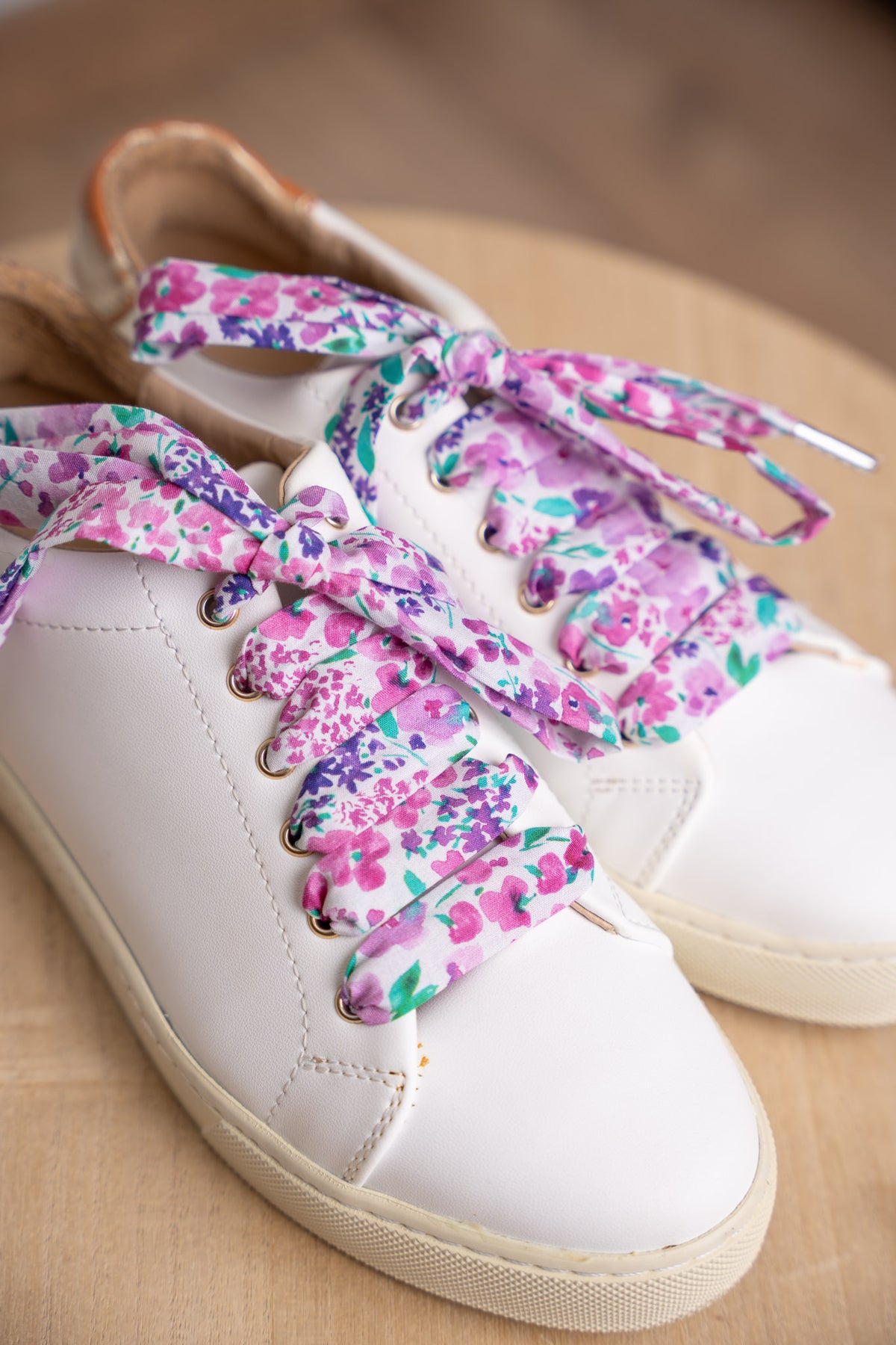 Lacets fleuris violets - Lacets originaux chaussures | Mon Lacet Français