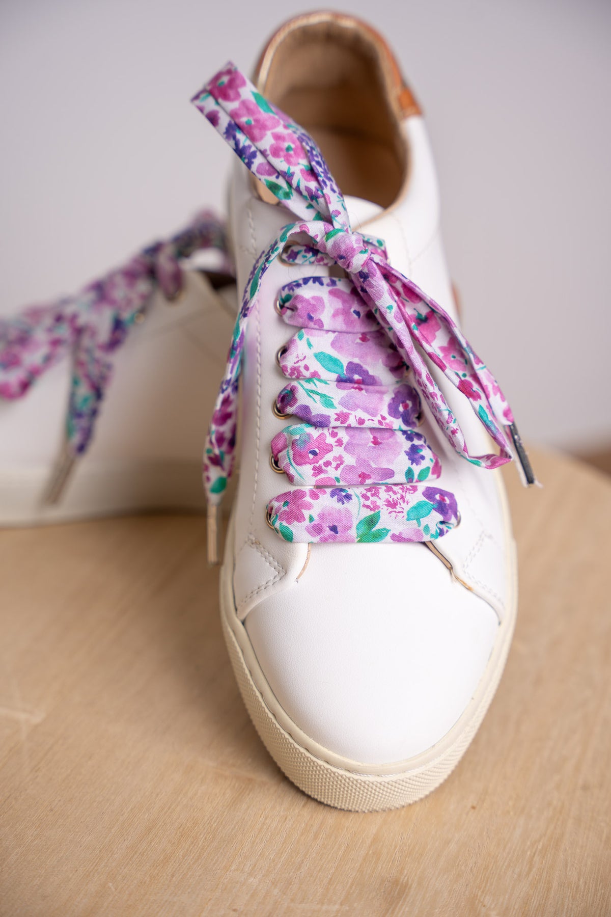 Lacets fleuris violets - Lacets originaux chaussures | Mon Lacet Français