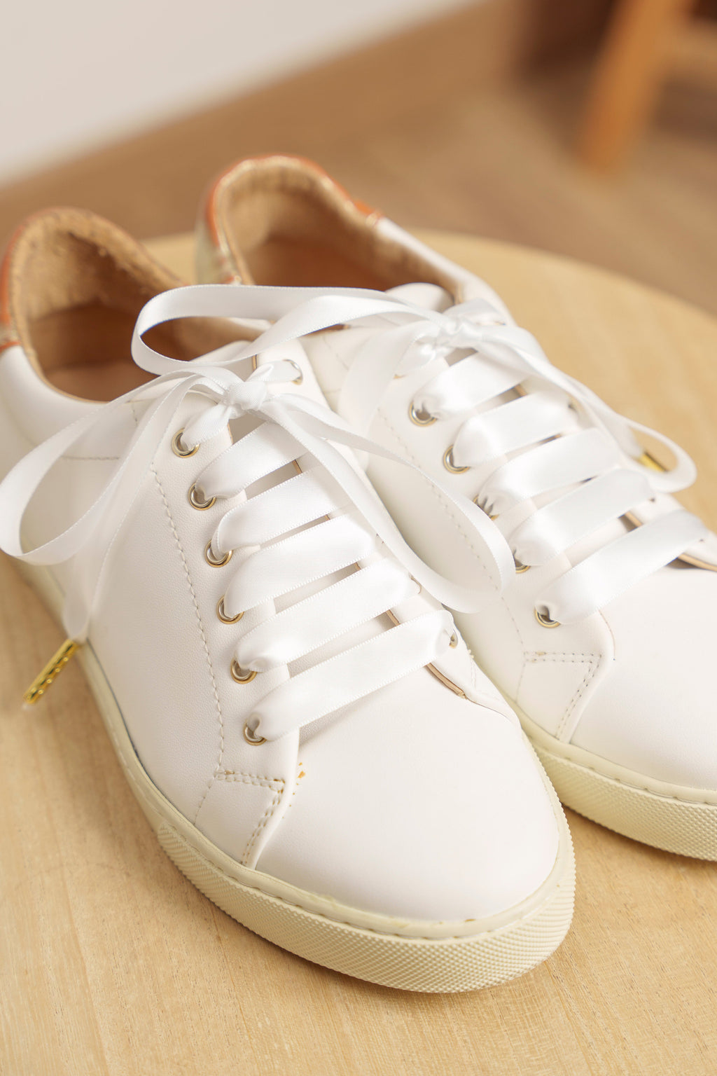 Lacets satin blanc - Lacets originaux chaussures | Mon Lacet Français
