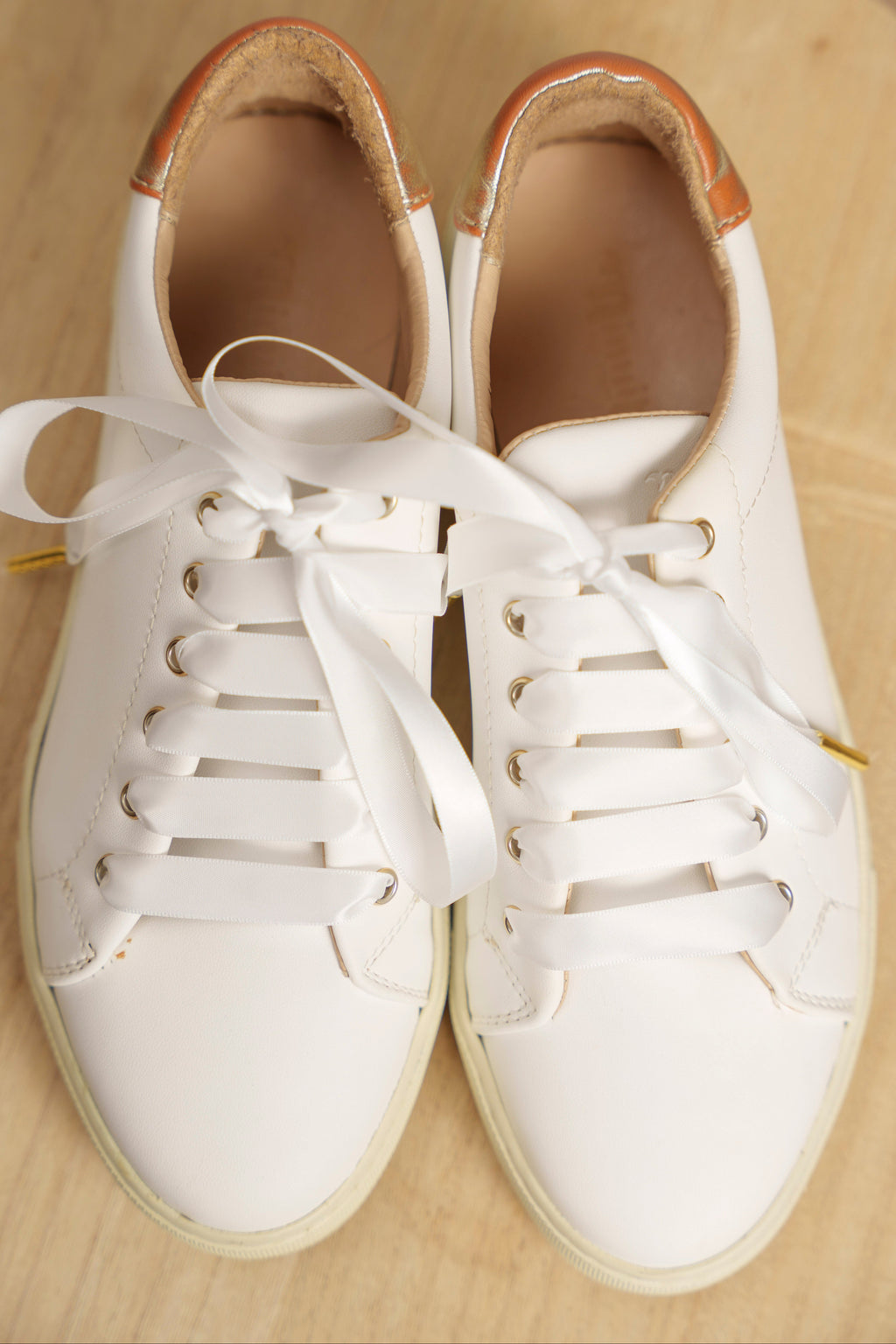 Lacets satin blanc - Lacets originaux chaussures | Mon Lacet Français
