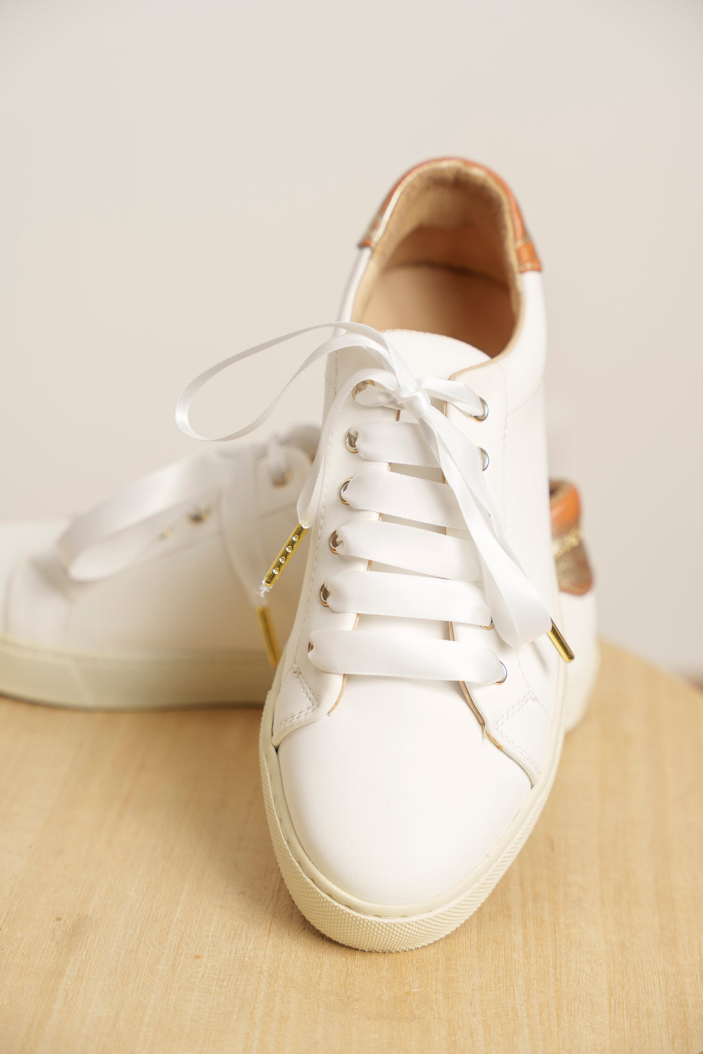 Lacets satin blanc - Lacets originaux chaussures | Mon Lacet Français