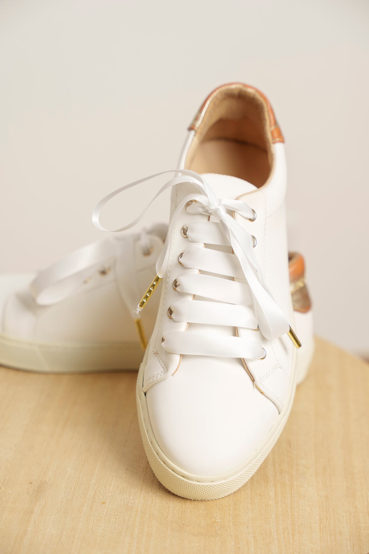 Lacets satin blanc - Lacets originaux chaussures | Mon Lacet Français