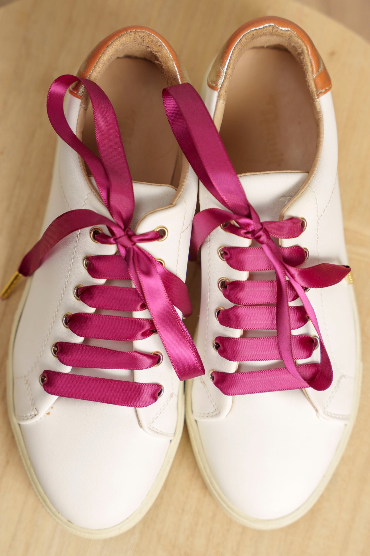 Lacets satin framboise - Lacets originaux chaussures | Mon Lacet Français