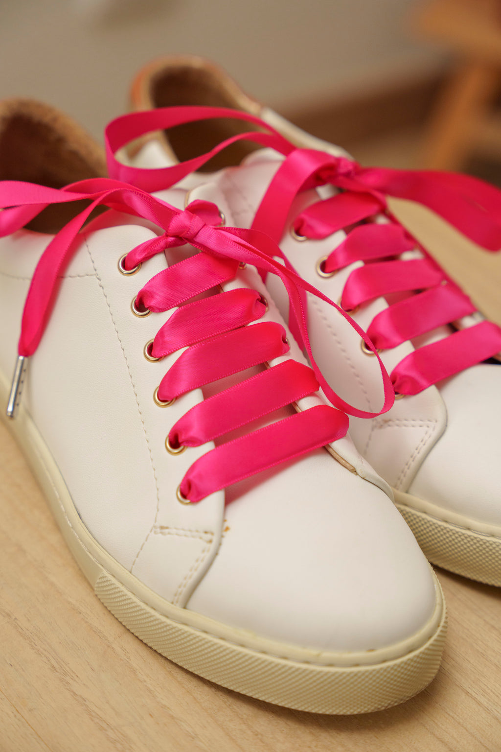 Lacets satin rose fuchsia - Lacets originaux chaussures | Mon Lacet Français