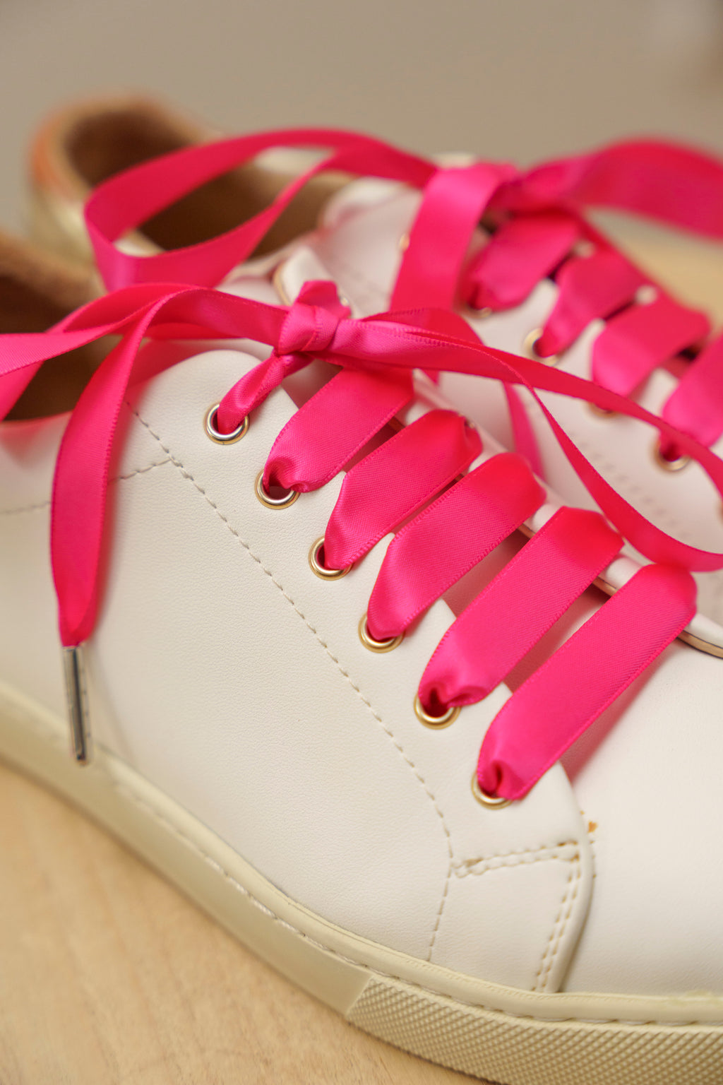 Lacets satin rose fuchsia - Lacets originaux chaussures | Mon Lacet Français