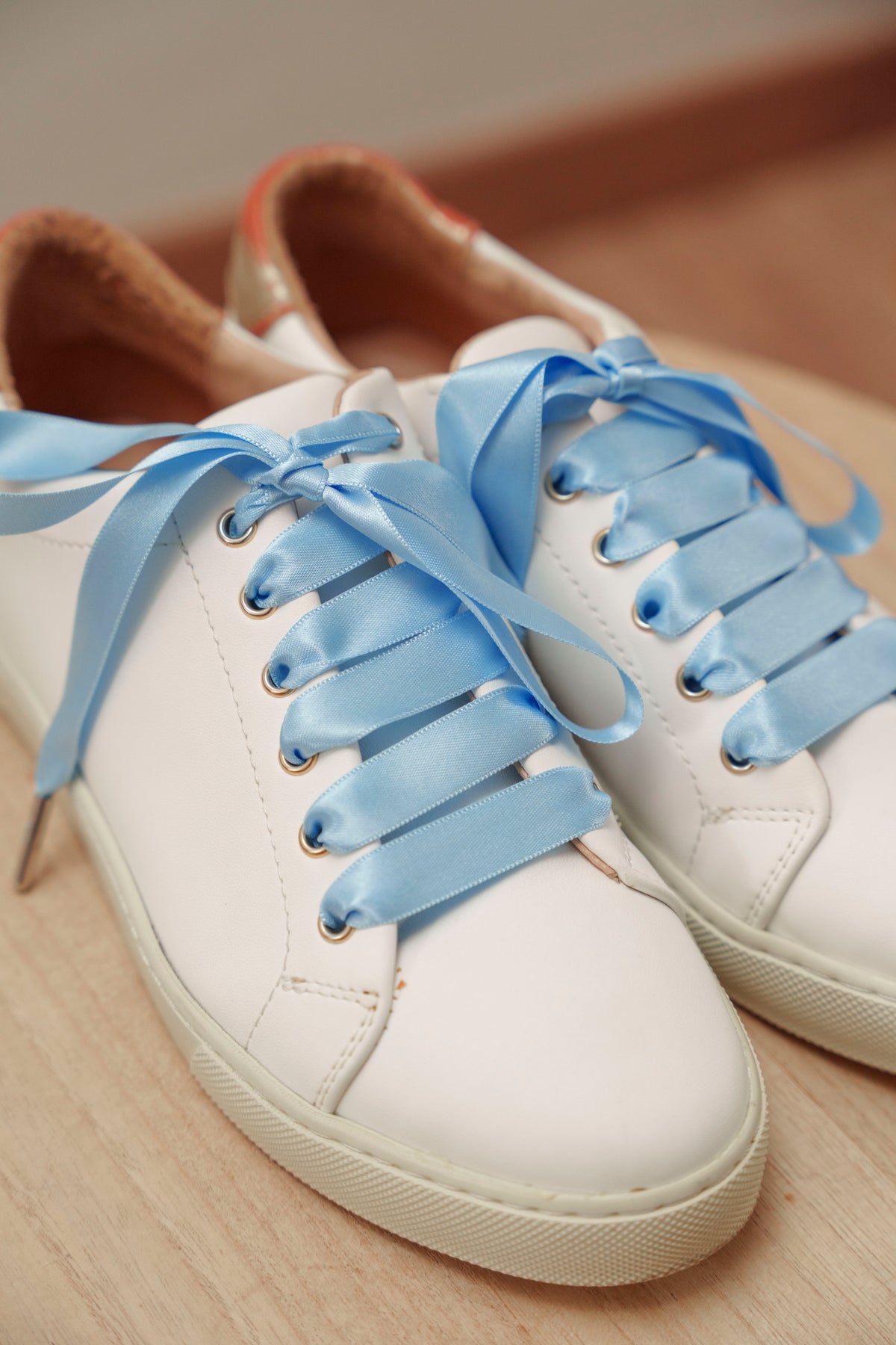 Lacets satin bleu - Lacets originaux chaussures | Mon Lacet Français