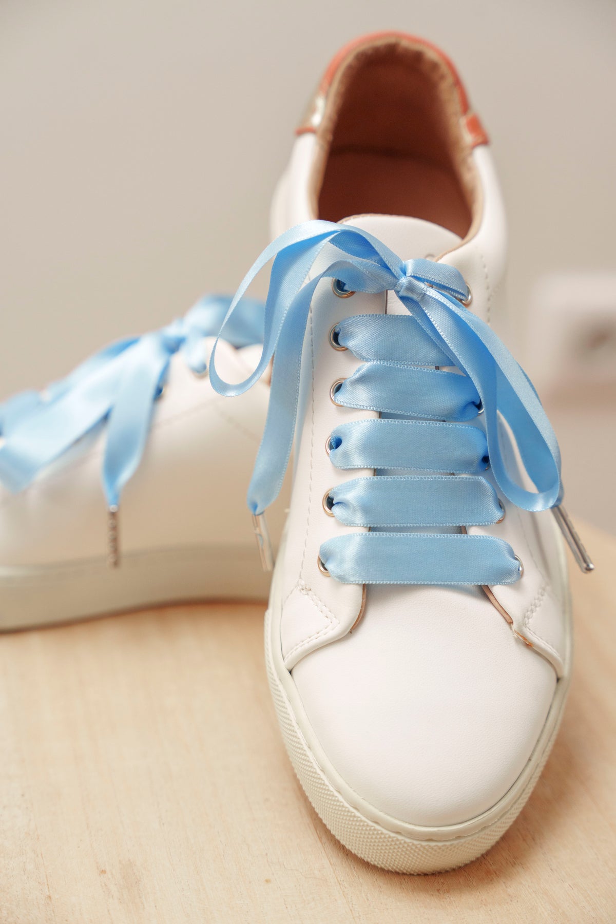 Lacets satin bleu - Lacets originaux chaussures | Mon Lacet Français