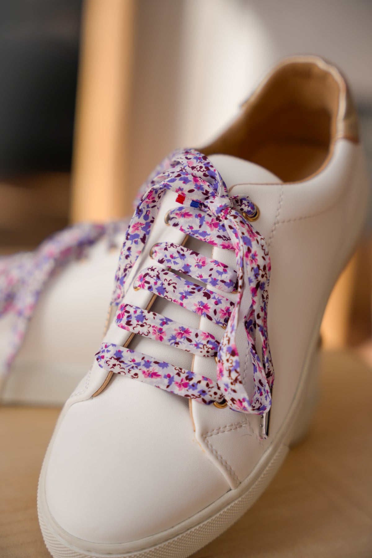 Lacets fleuris rose et lilas - Lacets originaux chaussures | Mon Lacet Français