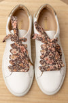 Lacets fleuris noisette - Lacets originaux chaussures | Mon Lacet Français