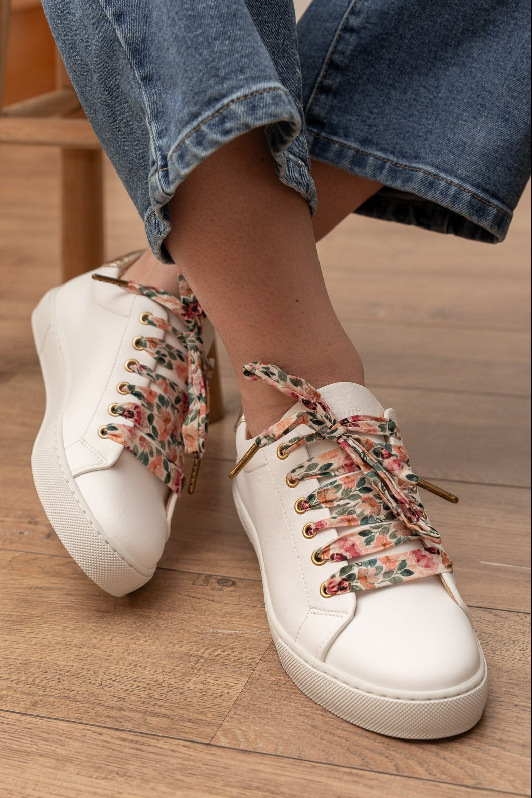 Lacets fleuris rose thé - Lacets originaux chaussures | Mon Lacet 