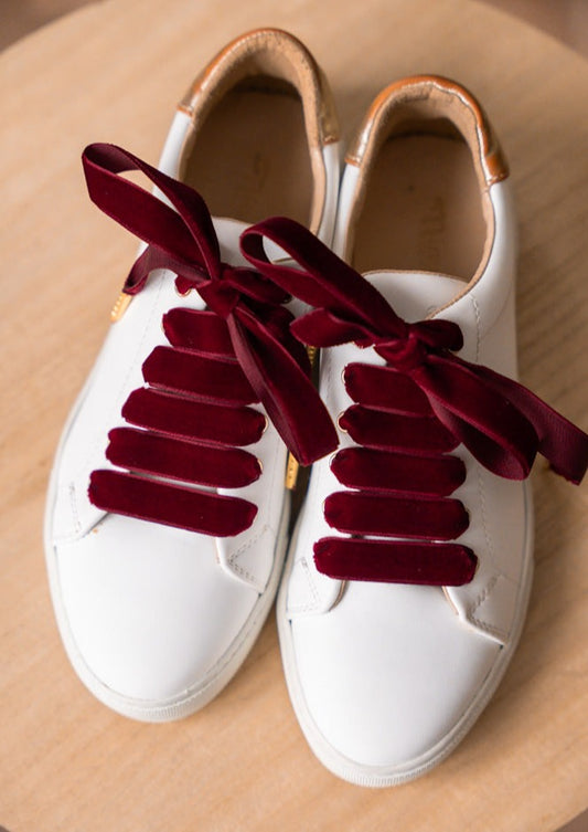 Lacets velours bordeaux - Lacets originaux chaussures | Mon Lacet Français