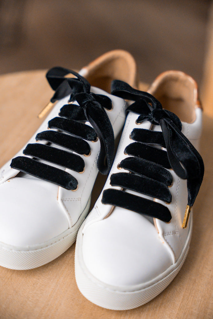 Lacets velours noir - Lacets originaux chaussures | Mon Lacet Français