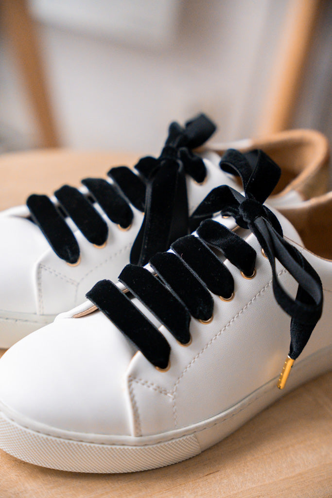 Lacets velours noir - Lacets originaux chaussures | Mon Lacet Français